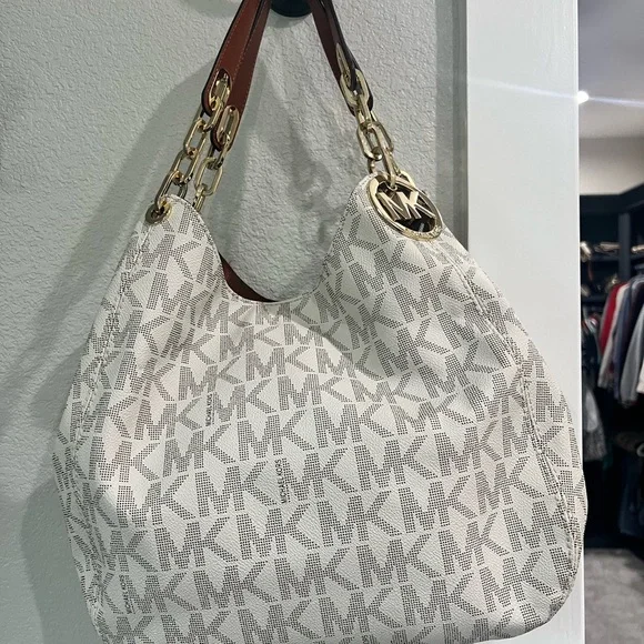 Michael Kors Cream and Brown Women's Bag - Picture 2 of 5